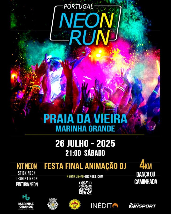 ESTÁ A CHEGAR A CORRIDA NOTURNA MAIS COLORIDA E DIVERTIDA À PRAIA DA VIEIRA